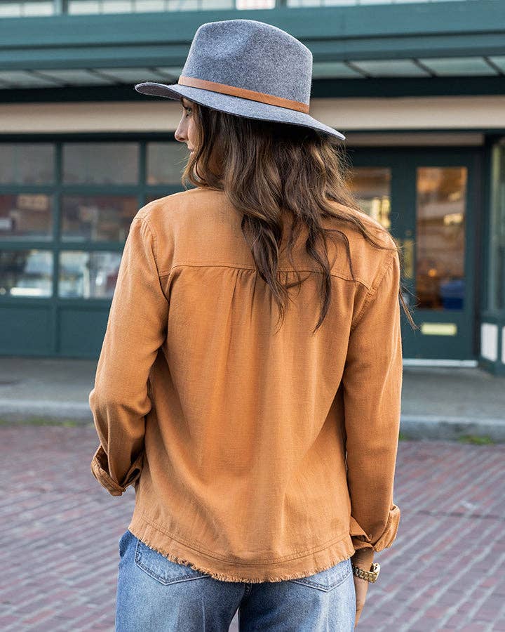 Grace and Lace - Linen Safari Jacket in Chai