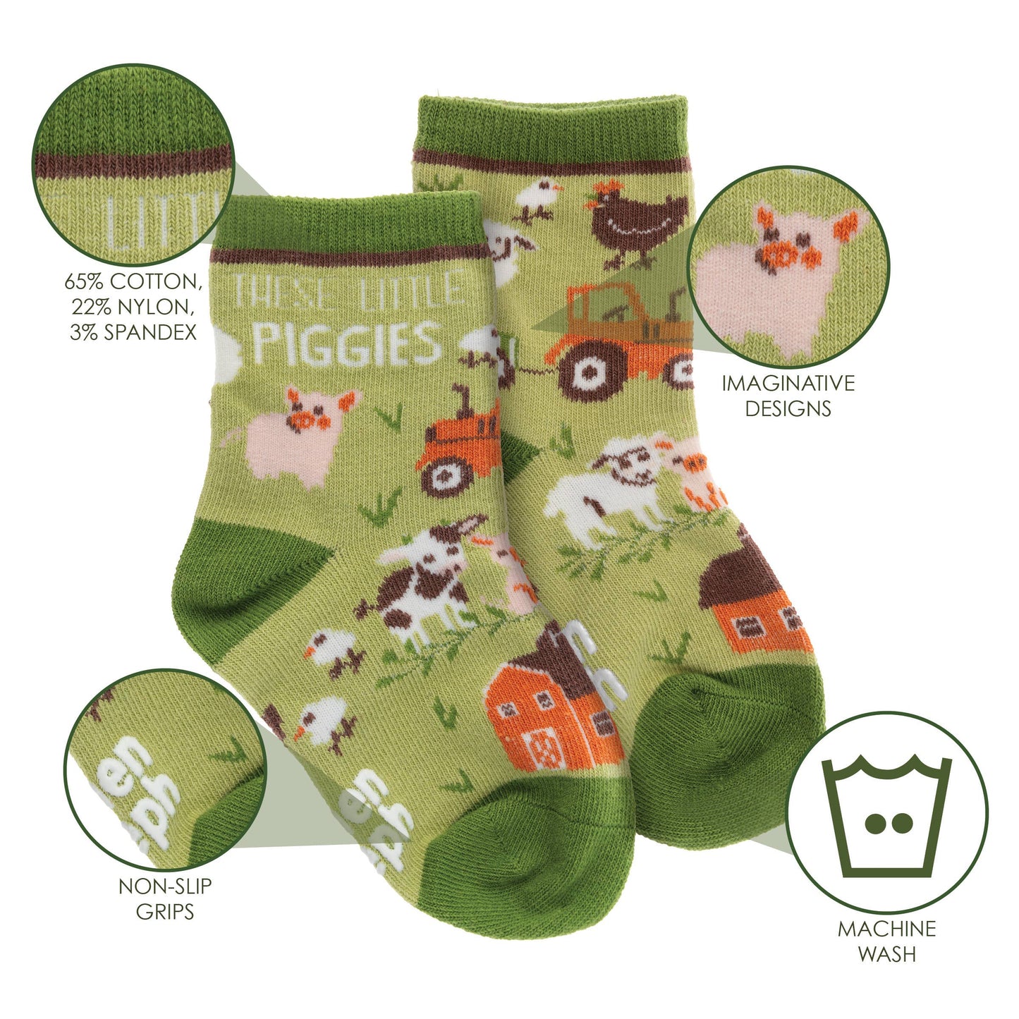 Stephen Joseph Gifts - Farm Toddler Socks