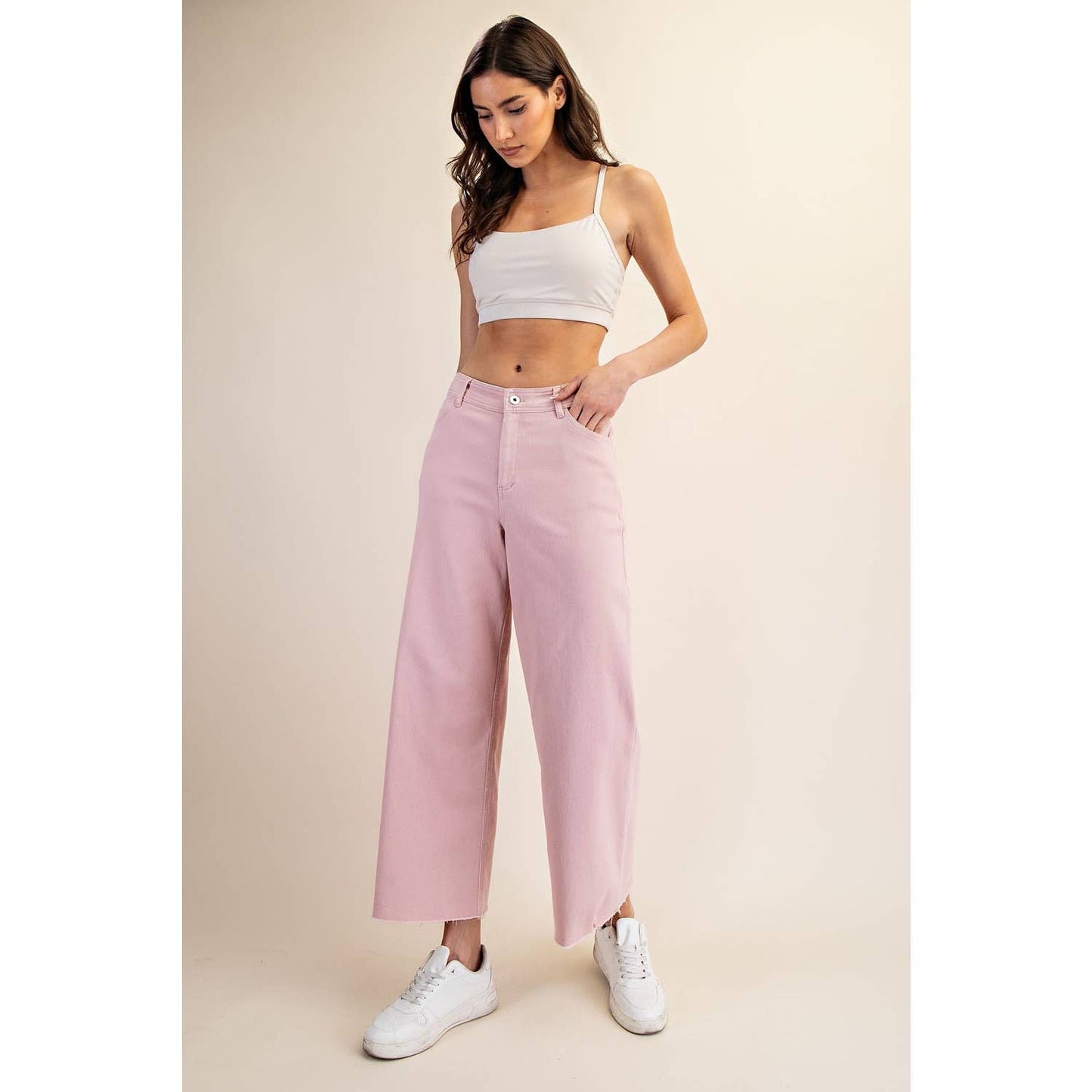 Rae Mode - COTTON TWILL WIDE LEG ANKLE PANT