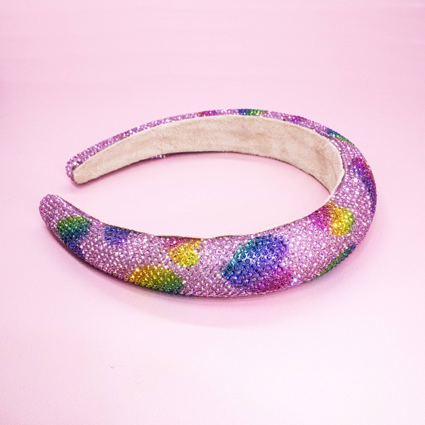 Frog Sac - Kids Heart Headband - Padded Rhinestone Hair Band for Girls