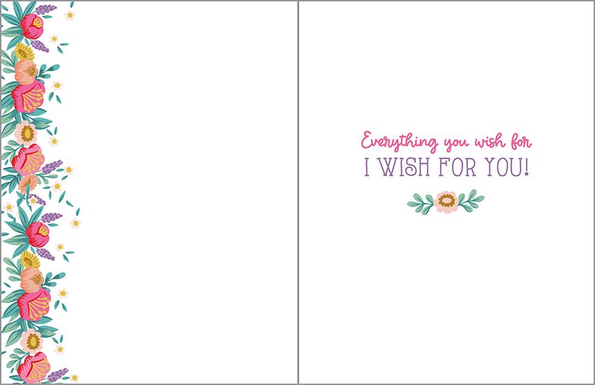 GINA B DESIGNS - Birthday Card - Flower Birthday Cake