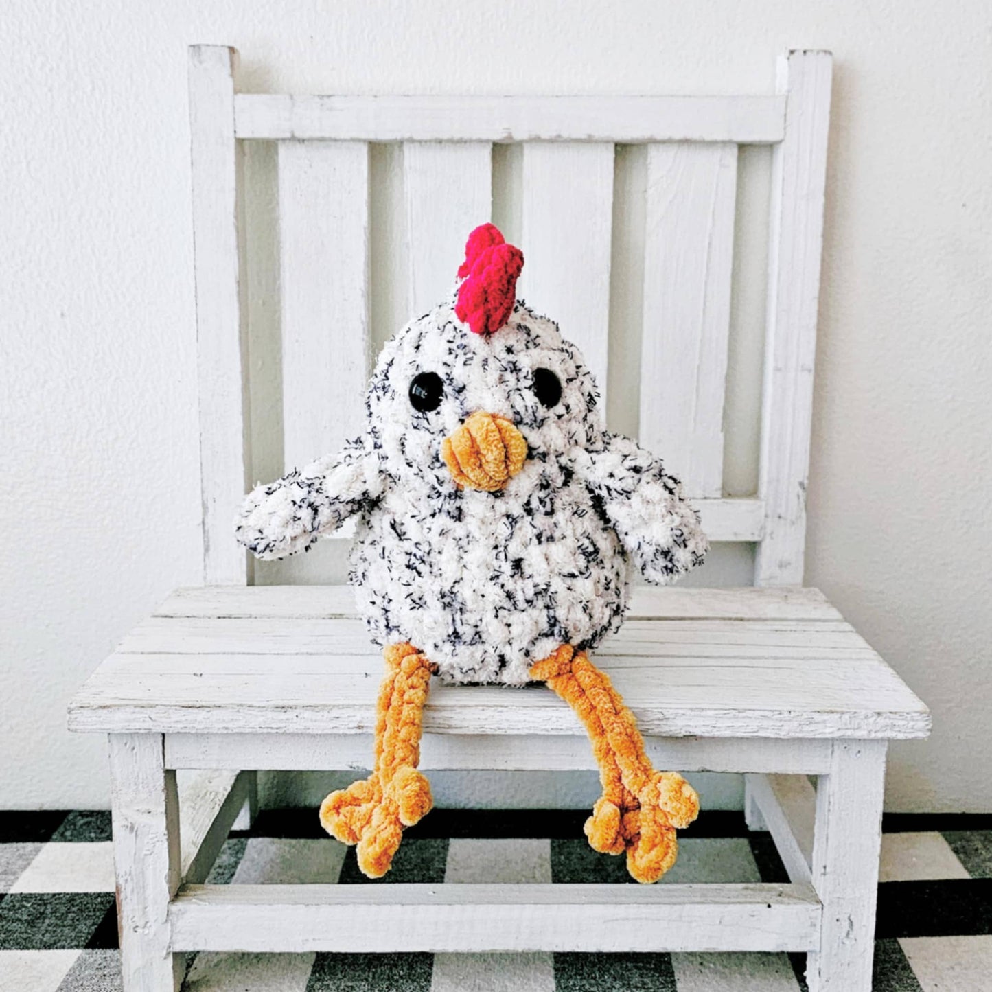 The Lumber Creek Co - Crochet Chicken Rooster Plushie Handmade Baby Toddler Toy