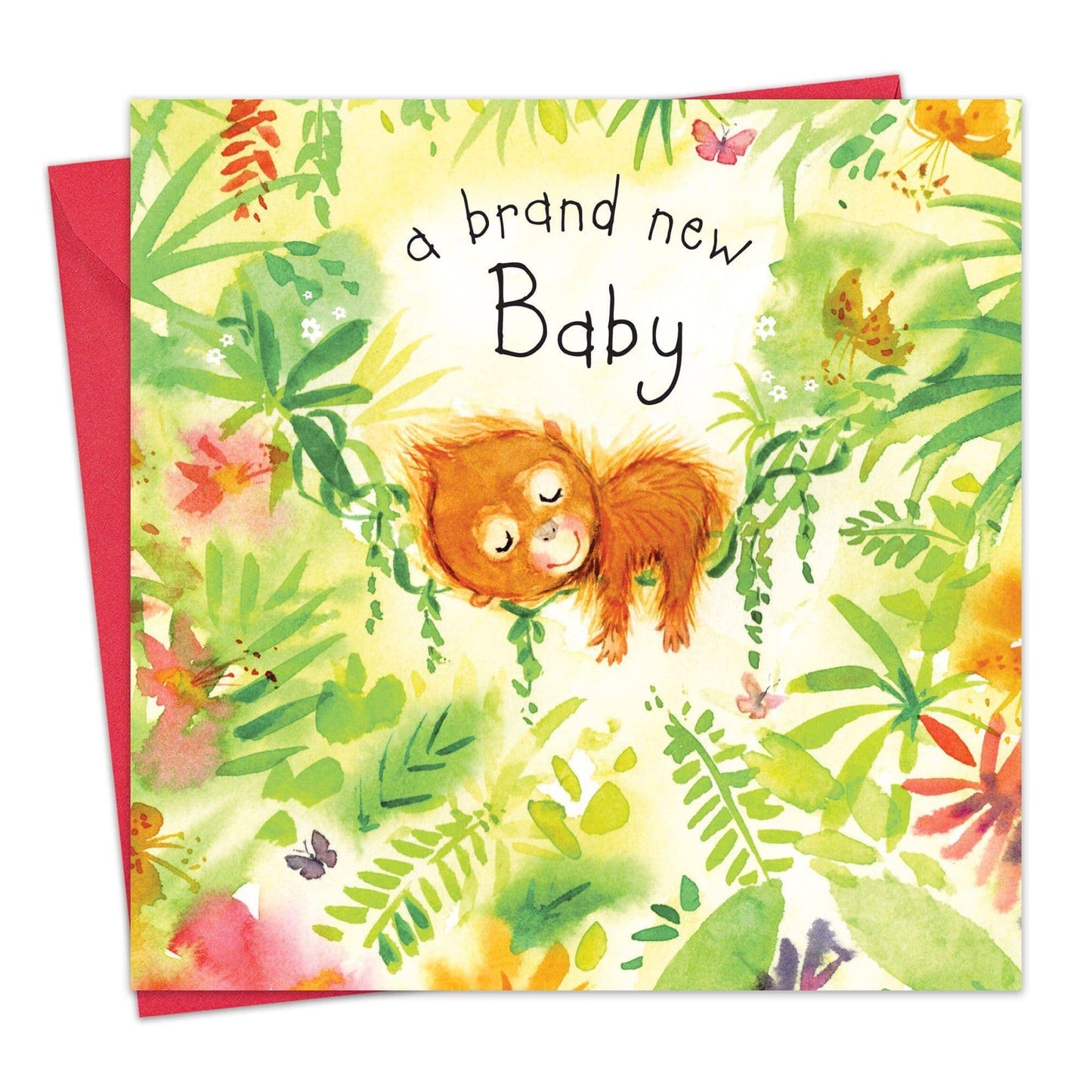 Twizler Ltd - New Baby Card Orangutan
