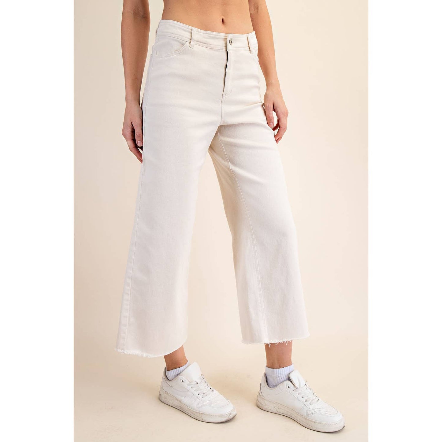 Rae Mode - COTTON TWILL WIDE LEG ANKLE PANT