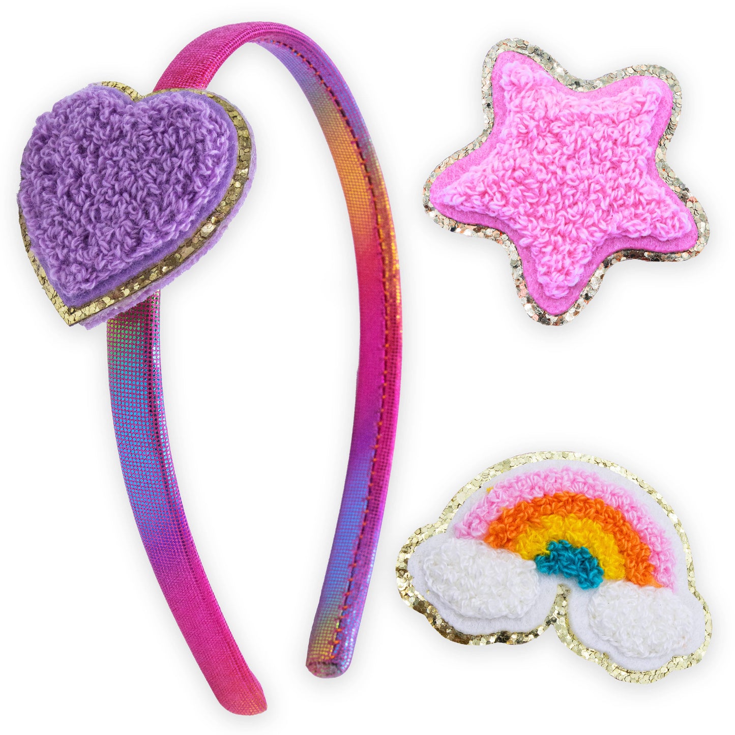 Frog Sac - Interchangeable Rhinestone Charm Headband and Hair Clips
