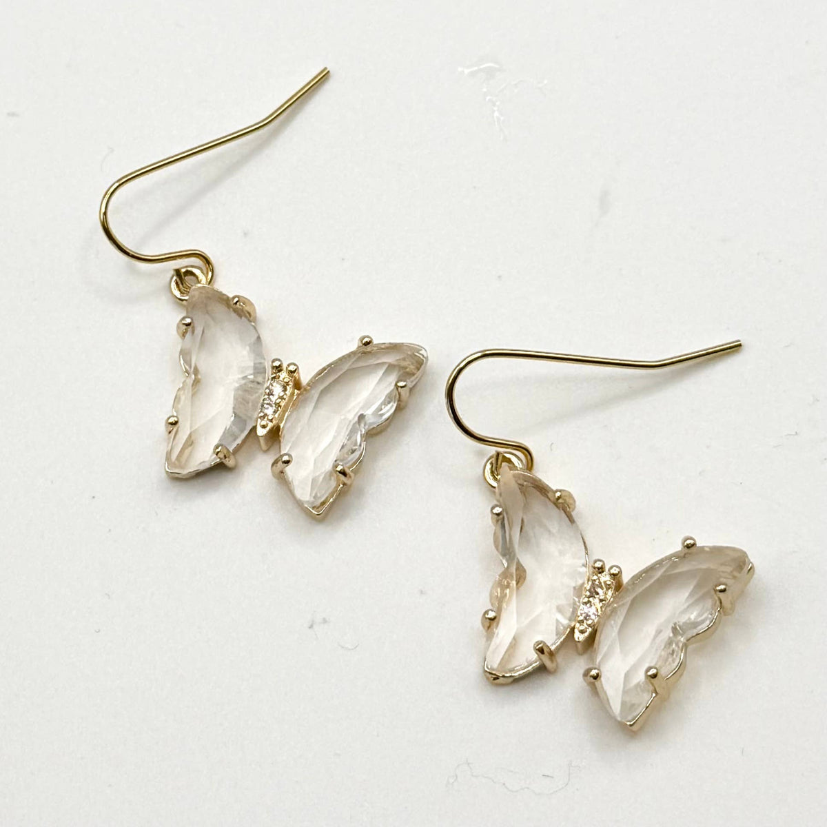 VB&CO Designs Handmade Jewelry - Crystal butterfly earrings