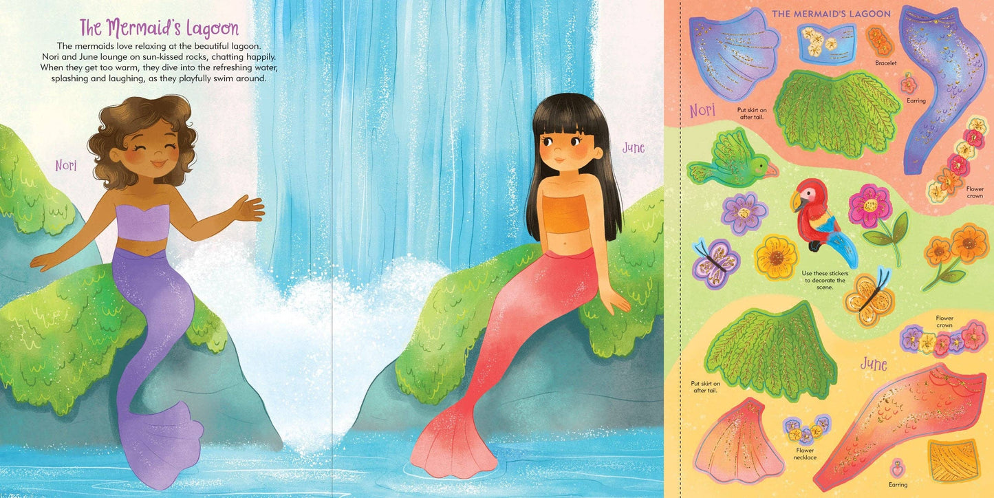 Peter Pauper Press - Mermaids Sticker Doll Dress-Up Book