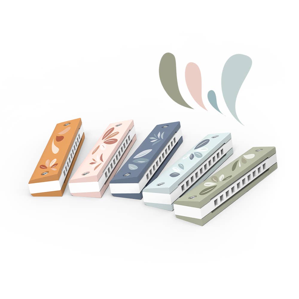 Speedy Monkey - Display of 10 assorted Harmonicas