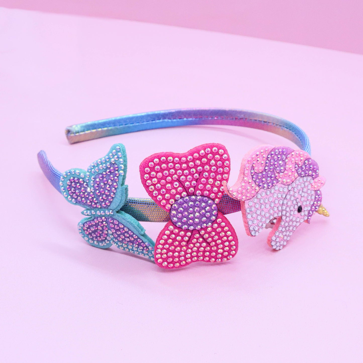 Frog Sac - Interchangeable Rhinestone Charm Headband and Hair Clips