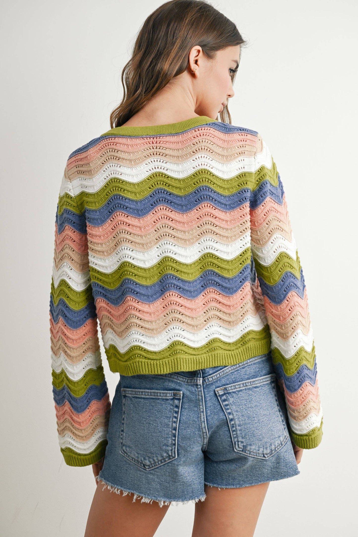 BUTTERMELON - Loose Fit Open Front Cardigan - BMC7640