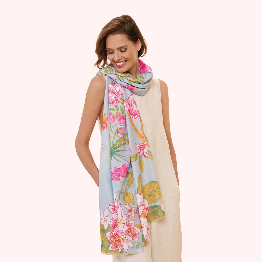 Powder Design inc - US - Printed Floral Jungle Scarf - Lavender