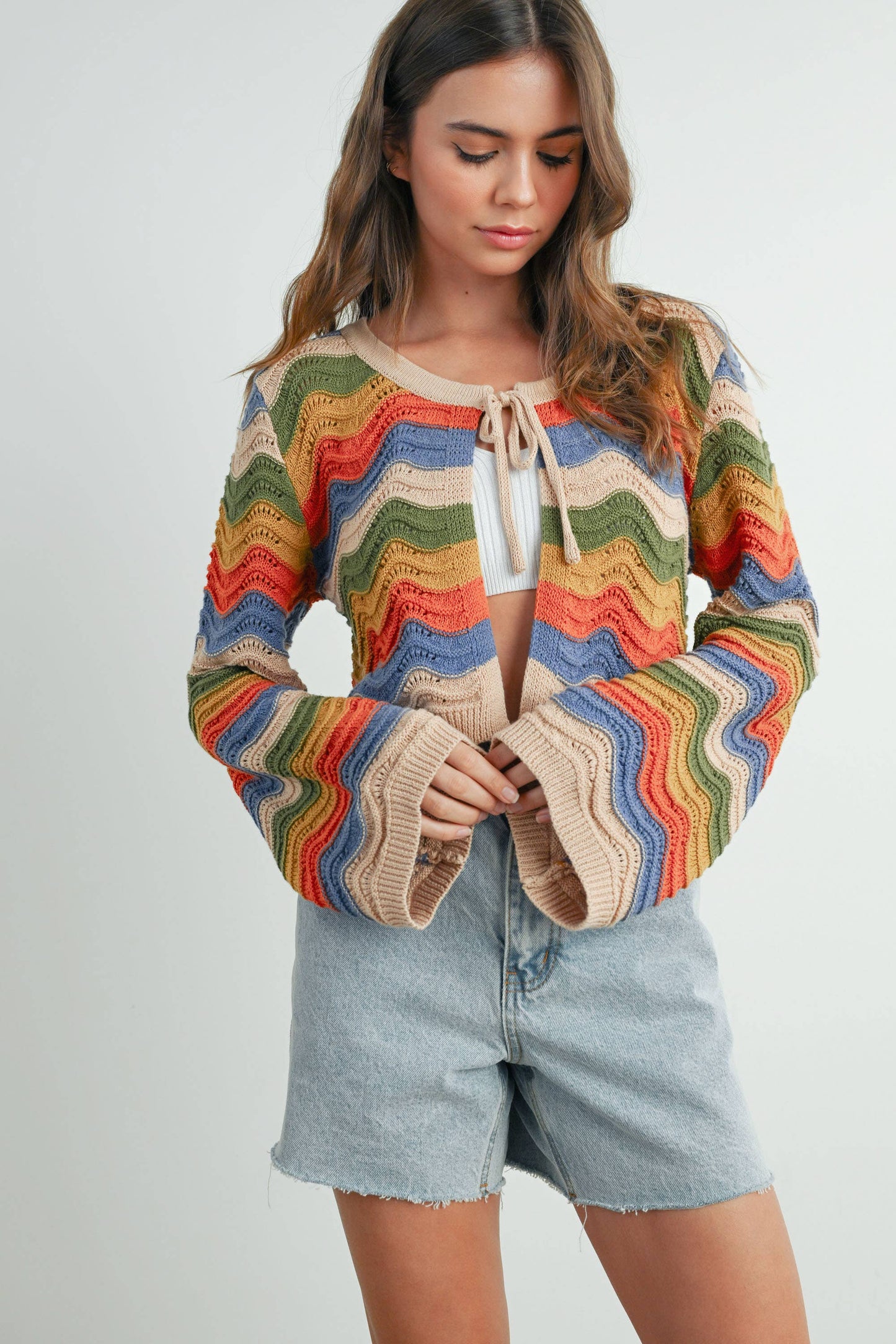 BUTTERMELON - Loose Fit Open Front Cardigan - BMC7640