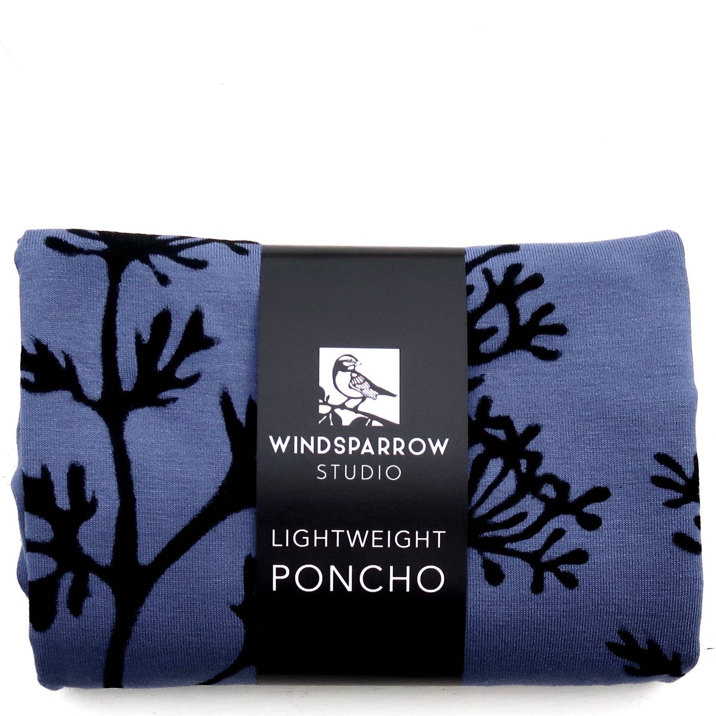 Windsparrow Studio - Lightweight Poncho - Parsley (black ink)