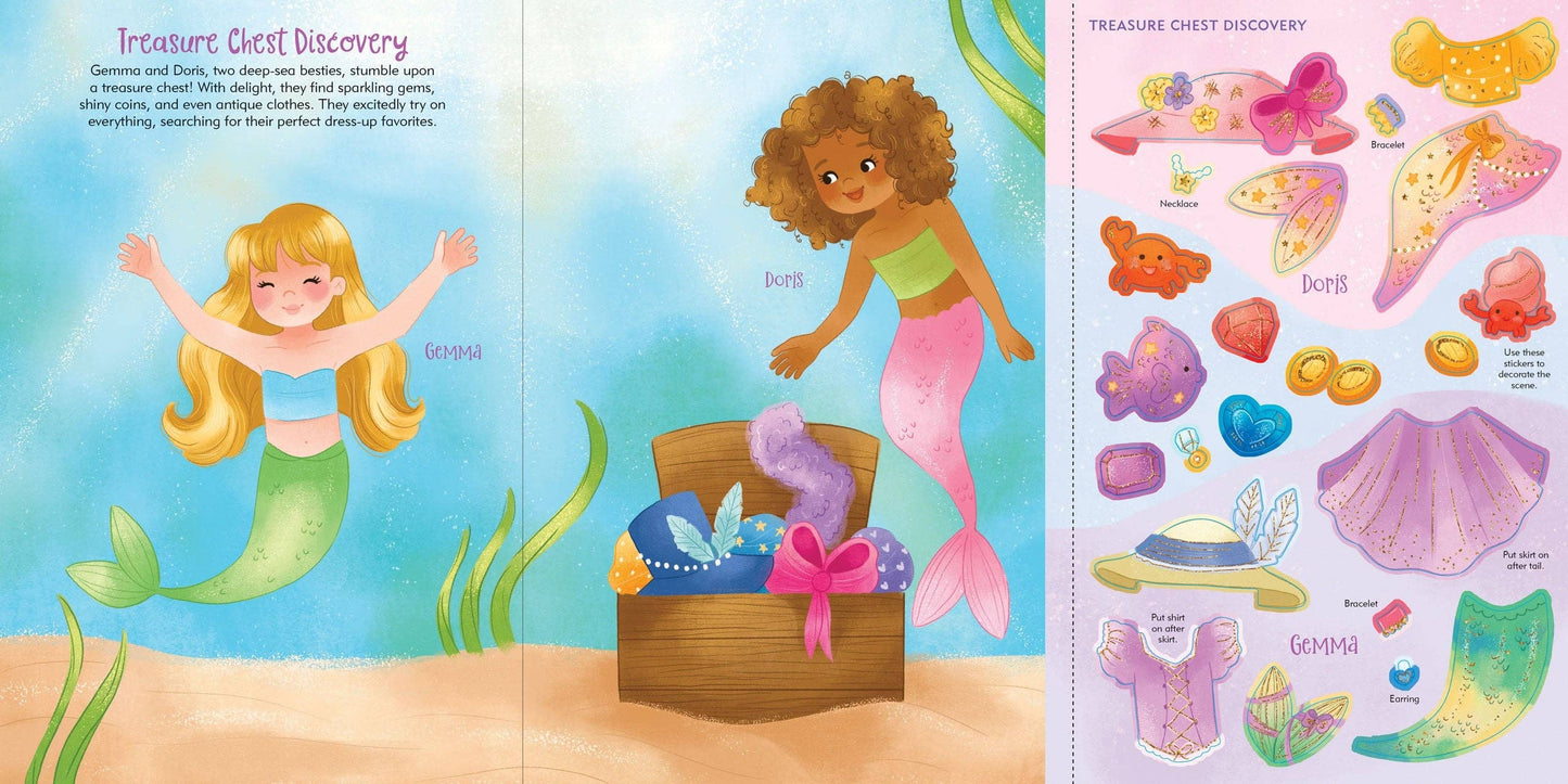 Peter Pauper Press - Mermaids Sticker Doll Dress-Up Book