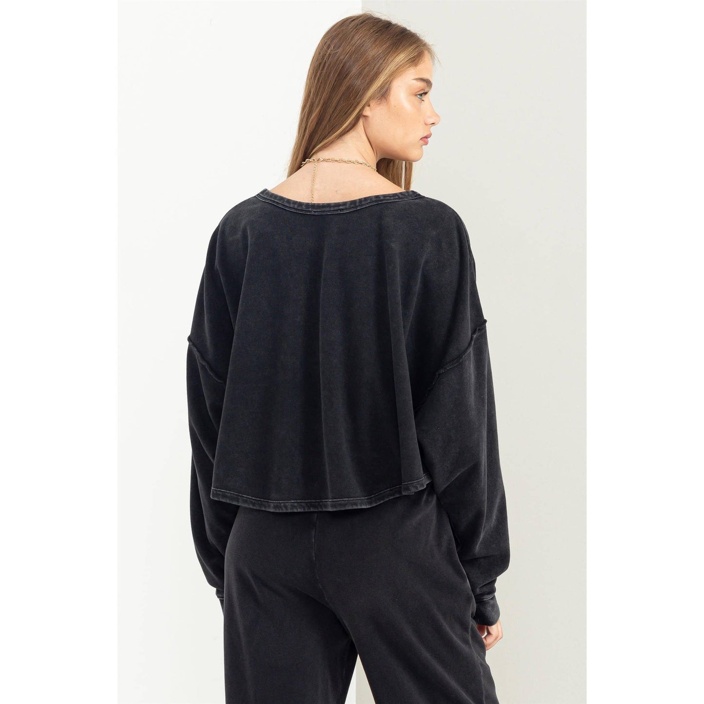 LEISURE LOVING OVERSIZED SWEATSHIRT: VINTAGE PLUM / S