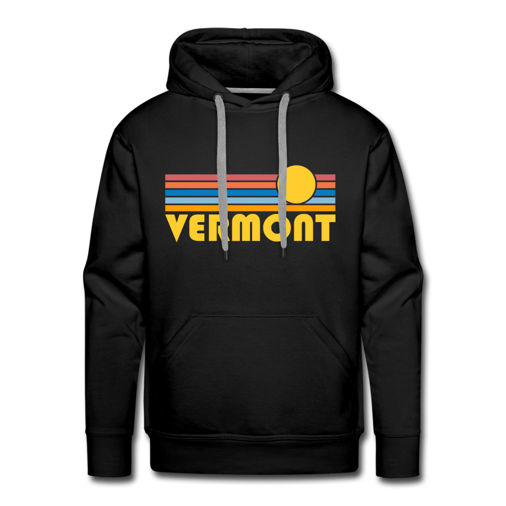 Hey Mountains - Premium Vermont Hoodie - Retro Sun