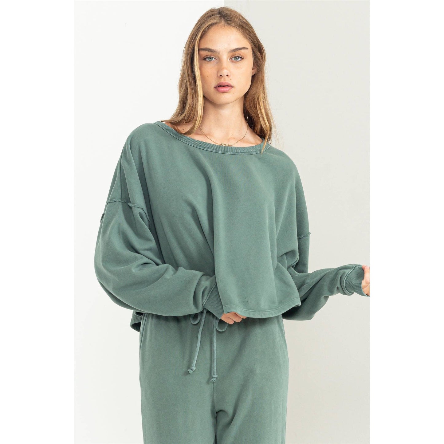 LEISURE LOVING OVERSIZED SWEATSHIRT: VINTAGE PLUM / S