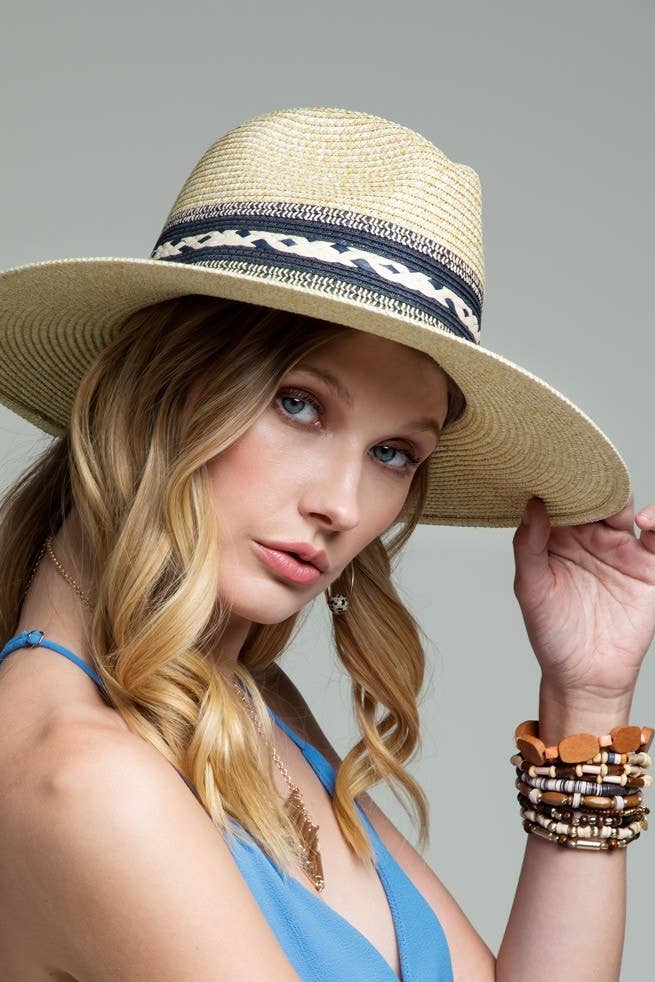Urbanista Outlet - Braided Trim Panama Hat