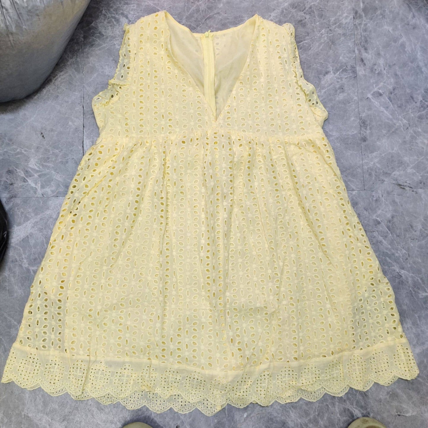 Rosa Clothing - Stylish lace eyelet dress with lining shorts