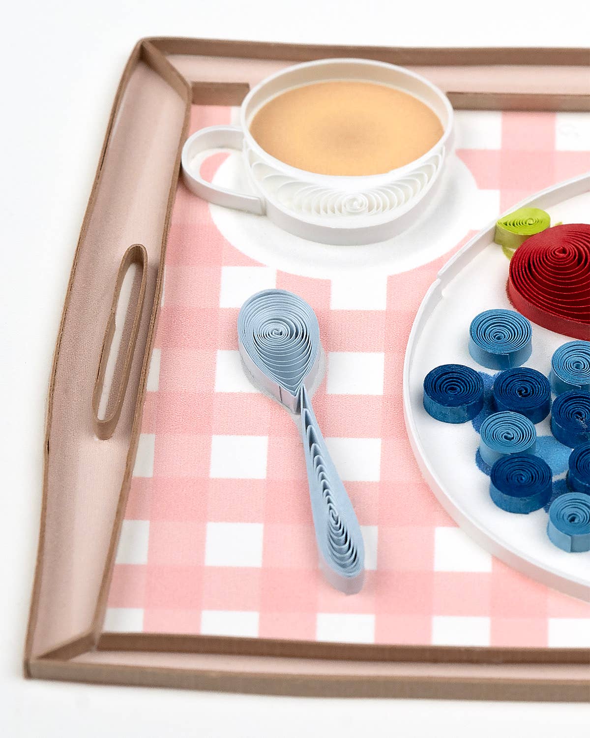 Quilling Card - Quilled Breakfast in Bed Card | Handmade Mother’s Day Card
