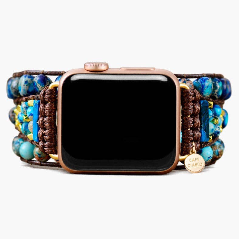 Cape Diablo - Graceful Blue Jasper Apple Watch Strap