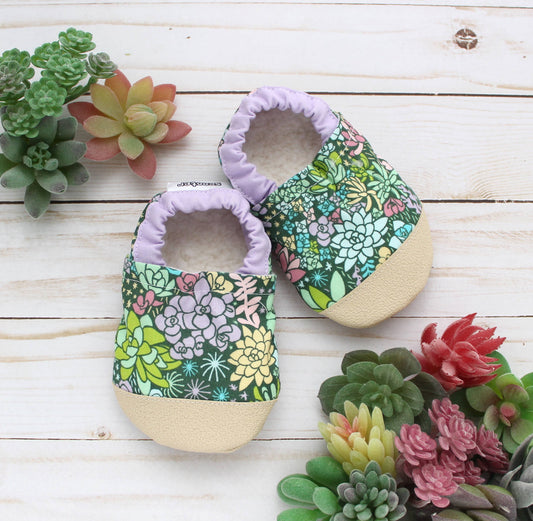 Scooter Booties - Succulents Baby Shoes