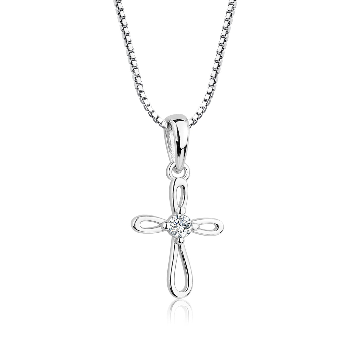 Cherished Moments - Children's First Communion Sterling Silver Cross Necklace