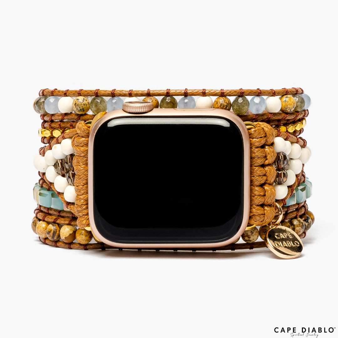 Cape Diablo - Blue Earth Jasper Apple Watch Strap