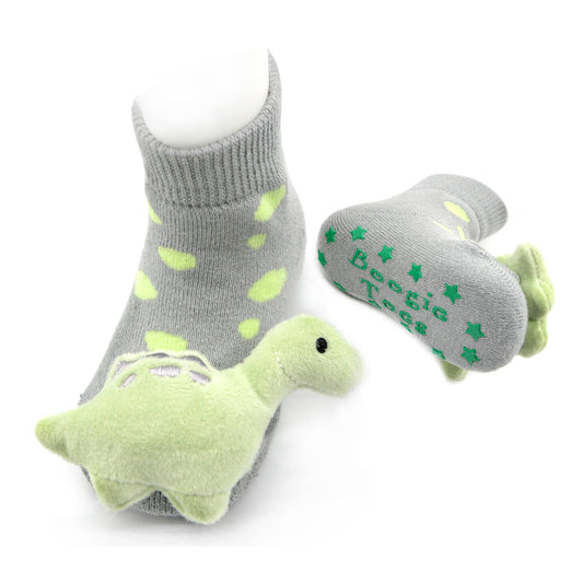 Liventi - Green Dinosaur Boogie Toes Rattle Socks