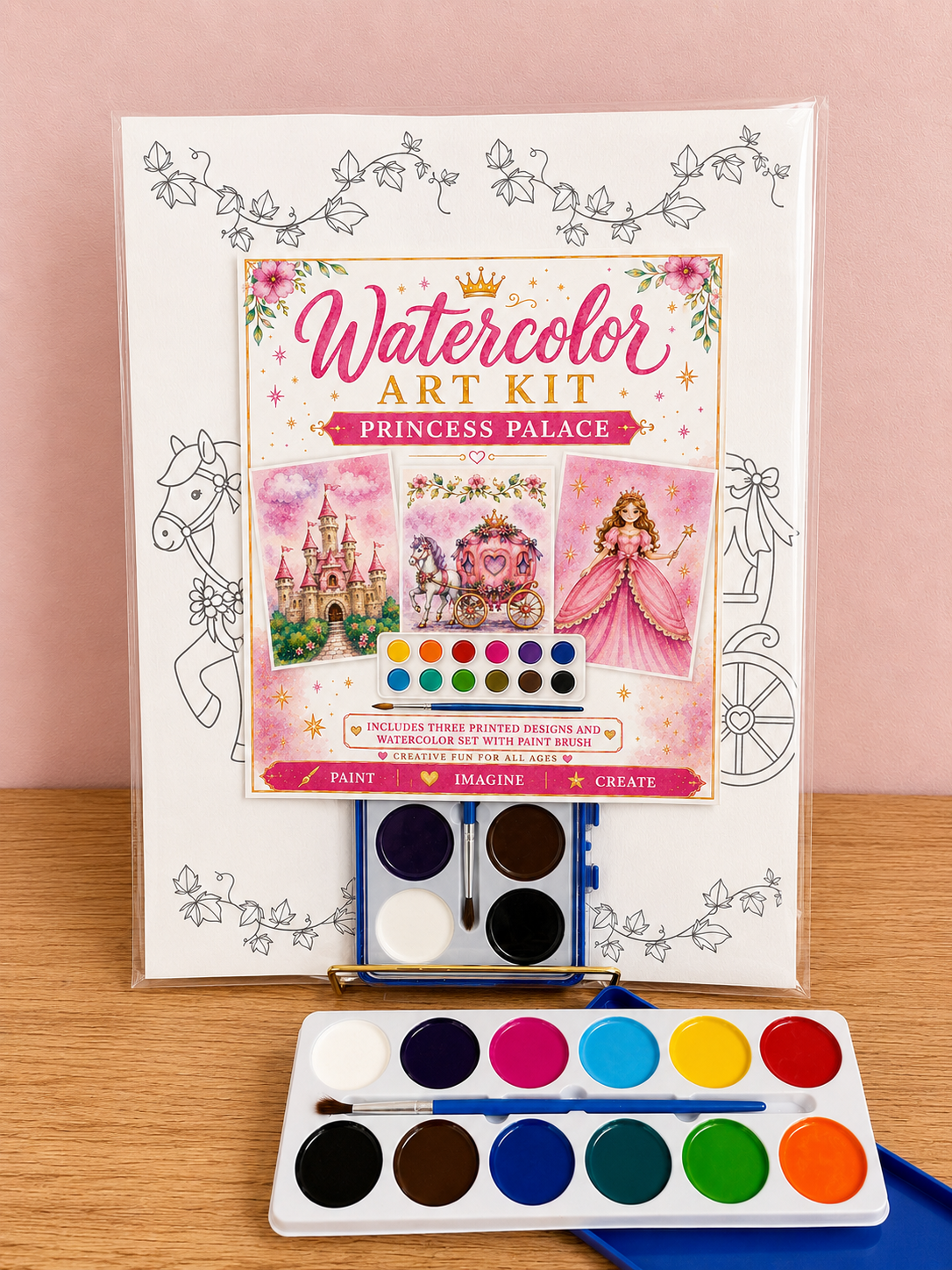 Jessie Marie Creative - Watercolor Art Kit: Princess Theme Designs
