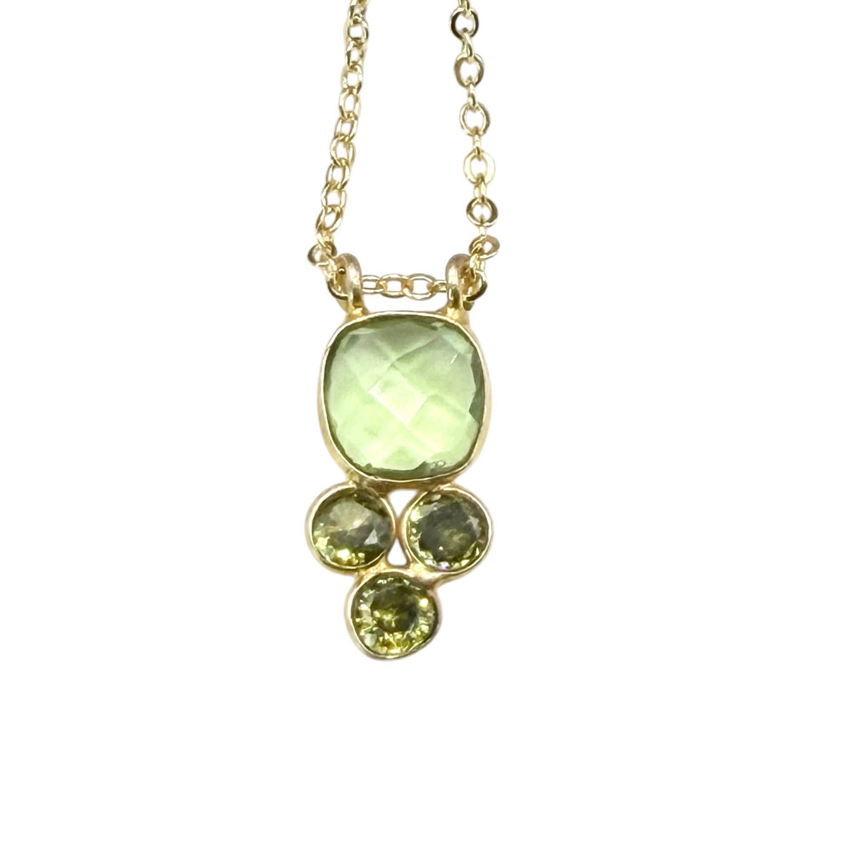 VB&CO Designs Handmade Jewelry - Genuine Gemstone Dainty Cluster Gold Necklaces