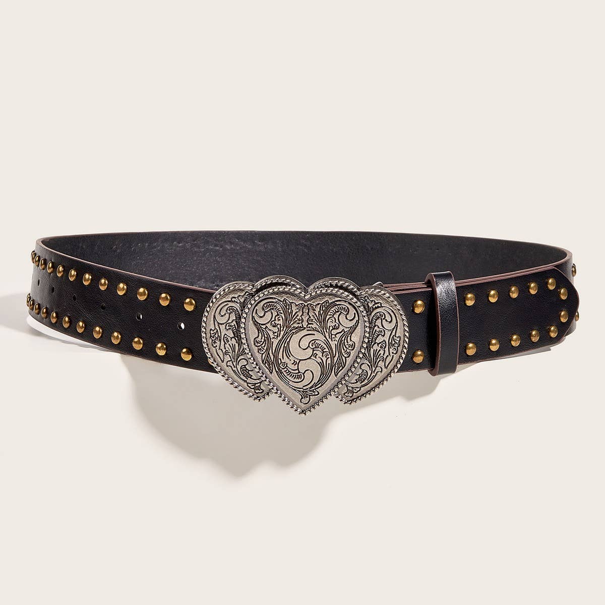 NINEXIS - CWABE0561_PUNK HEART TOOL BELT WITH RIVETS