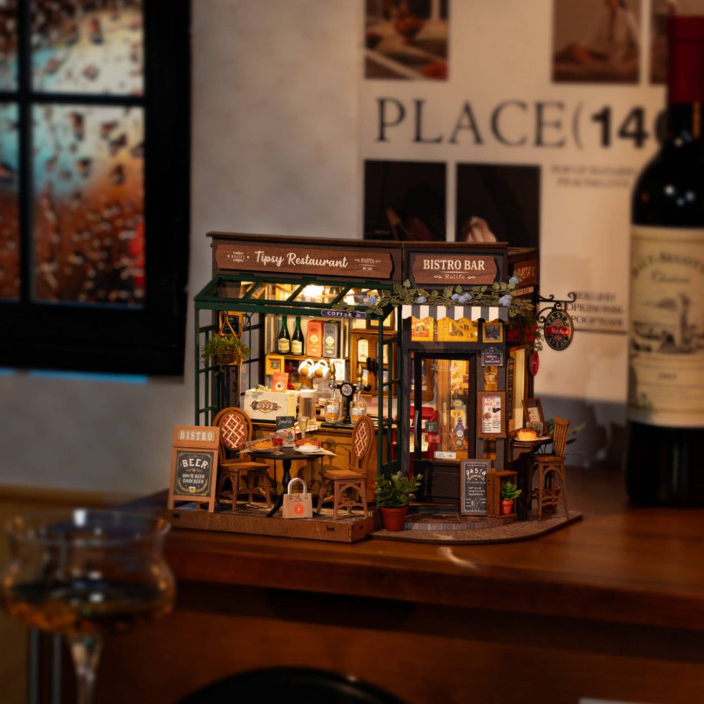 Hands Craft - DIY Miniature House Kit: Tipsy Restaurant