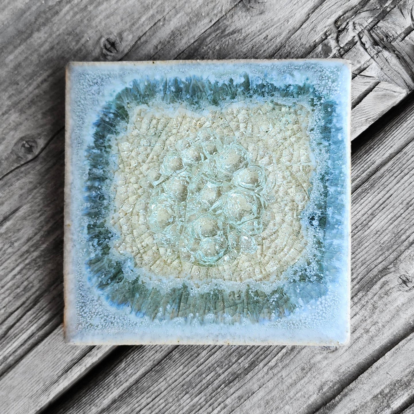 Dock 6 Pottery - Square Coaster - Ash - Individual Coaster