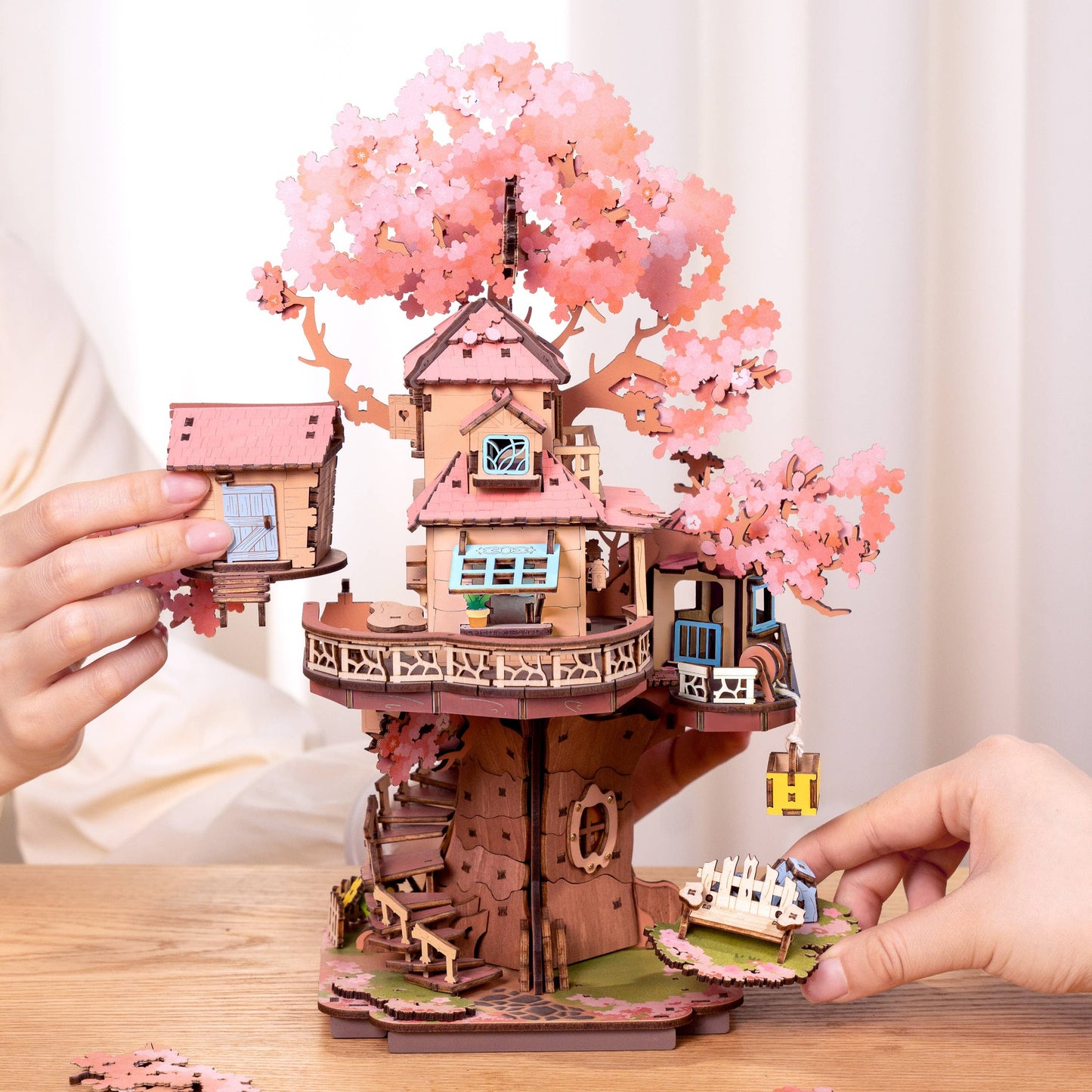 Hands Craft - DIY Wooden Puzzle: Sakura Tree House