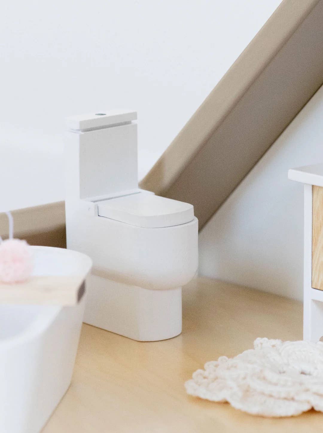 Macy Mae Dollhouse Designs - Dollhouse Toilet | White