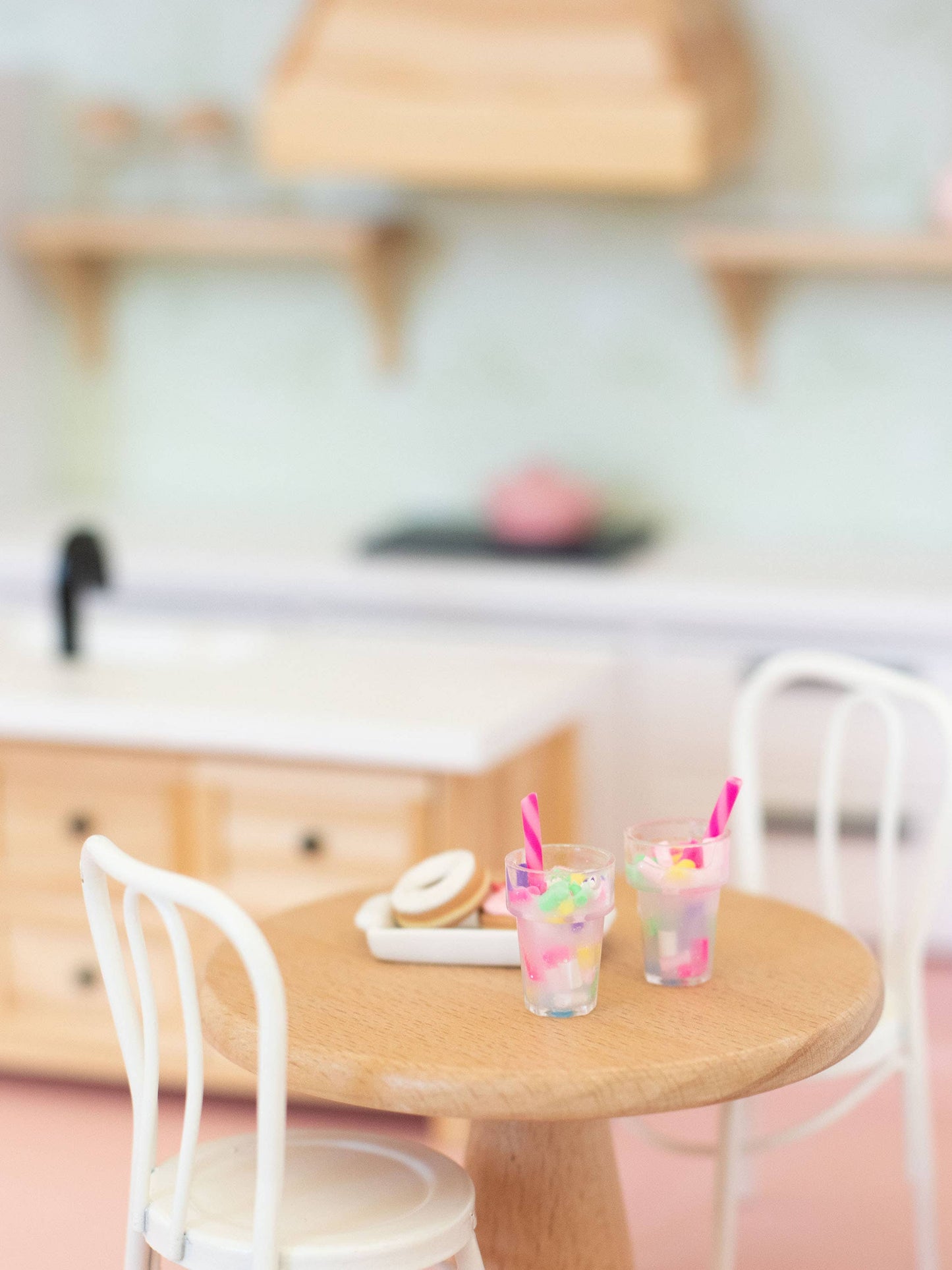 Macy Mae Dollhouse Designs - Dollhouse Miniature Pink Smoothie | Set of 2