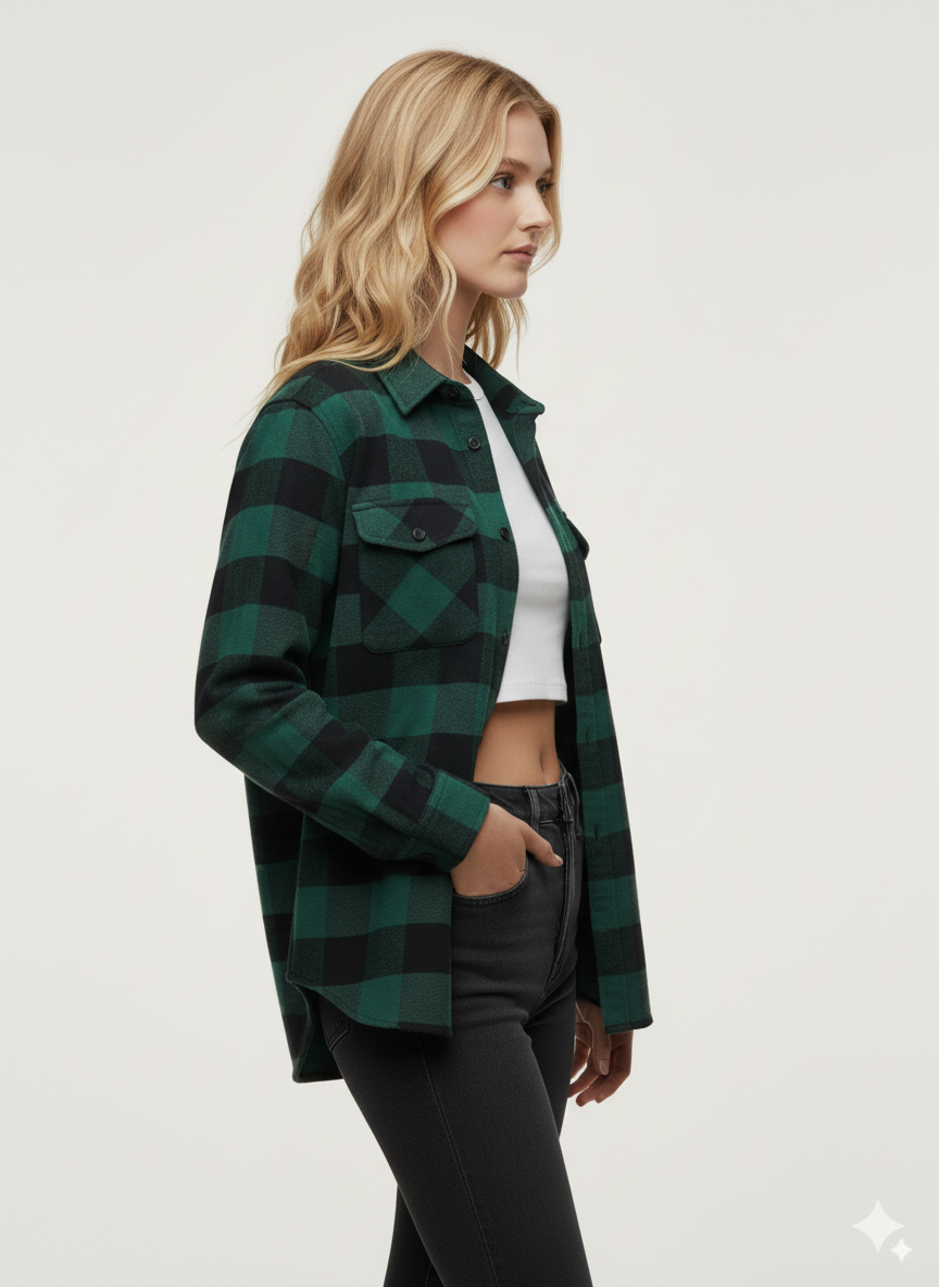 Hawk's Bay - Flannel Long Sleeve Buffalo Plaid Shirt