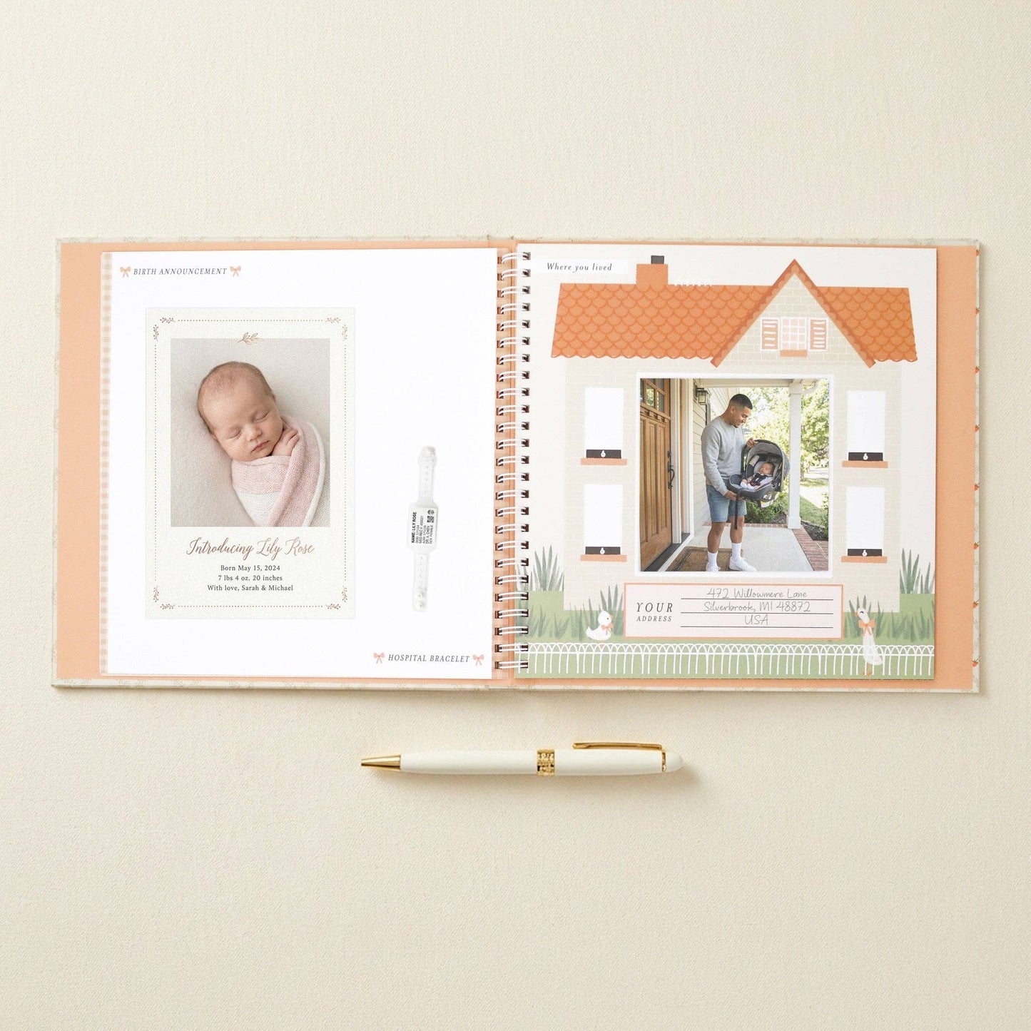 Lucy Darling - Cottage Garden First Year Baby Memory Book