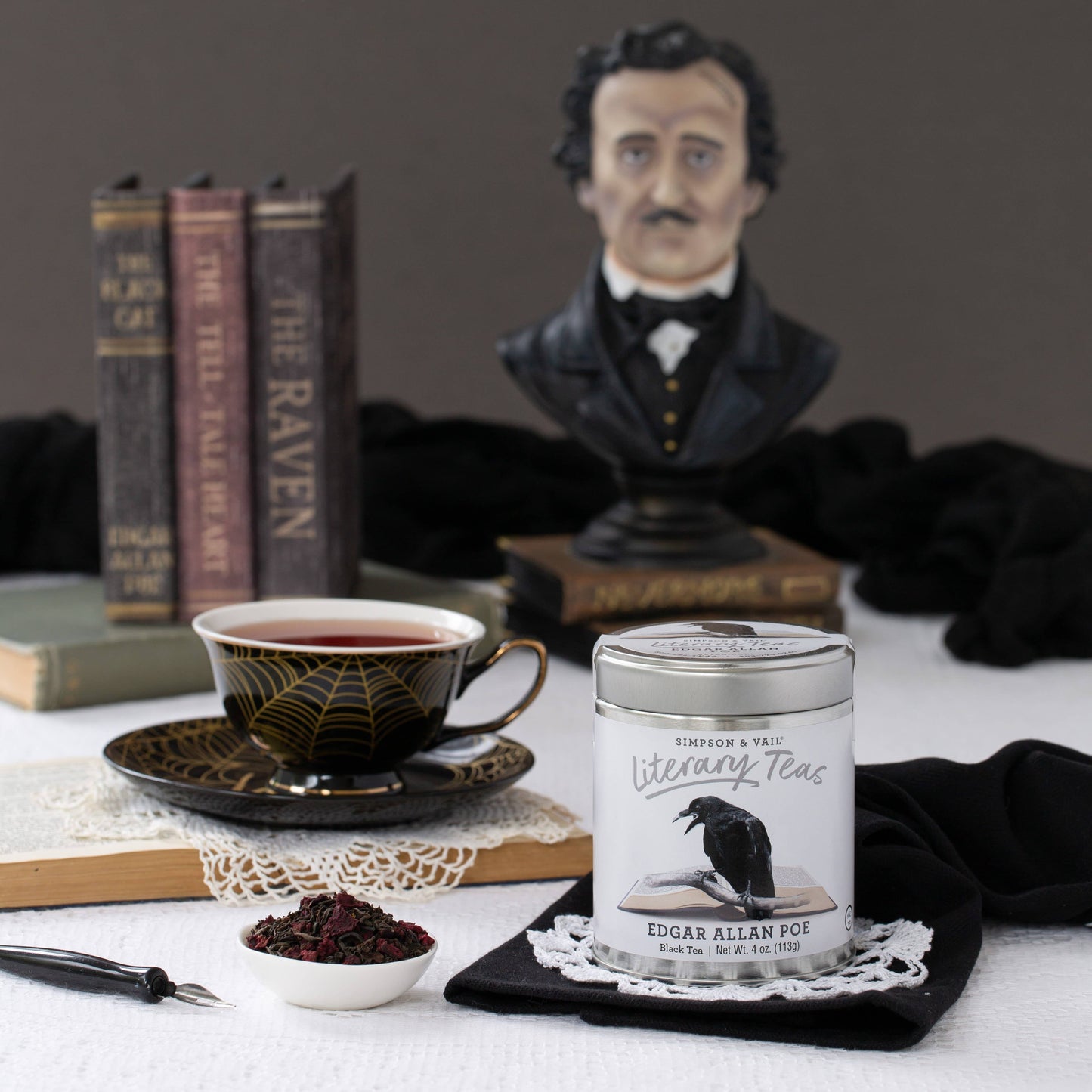 Simpson & Vail - Edgar Allan Poe’s Black Tea Blend - 4 Ounce Tin