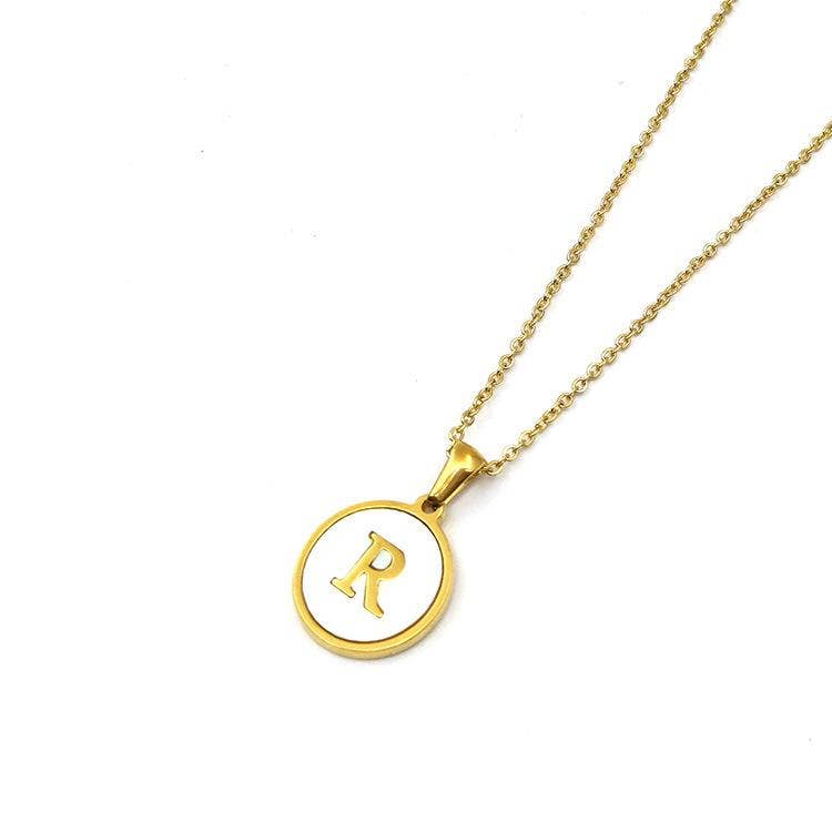 Mio Queena - Round 18K Gold-plated Stainless Steel 26 Letters Necklace