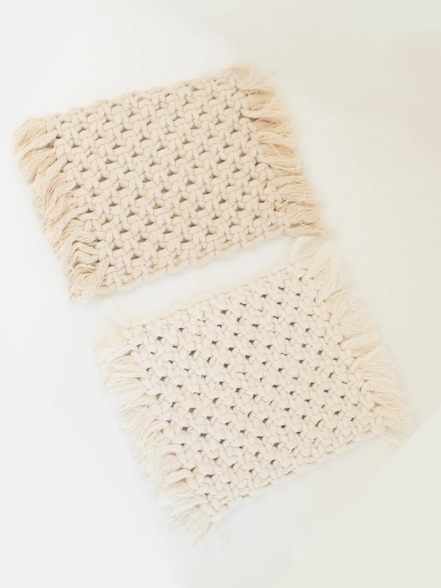Macy Mae Dollhouse Designs - Dollhouse Macrame Rectangle Rug | Ivory or Natural