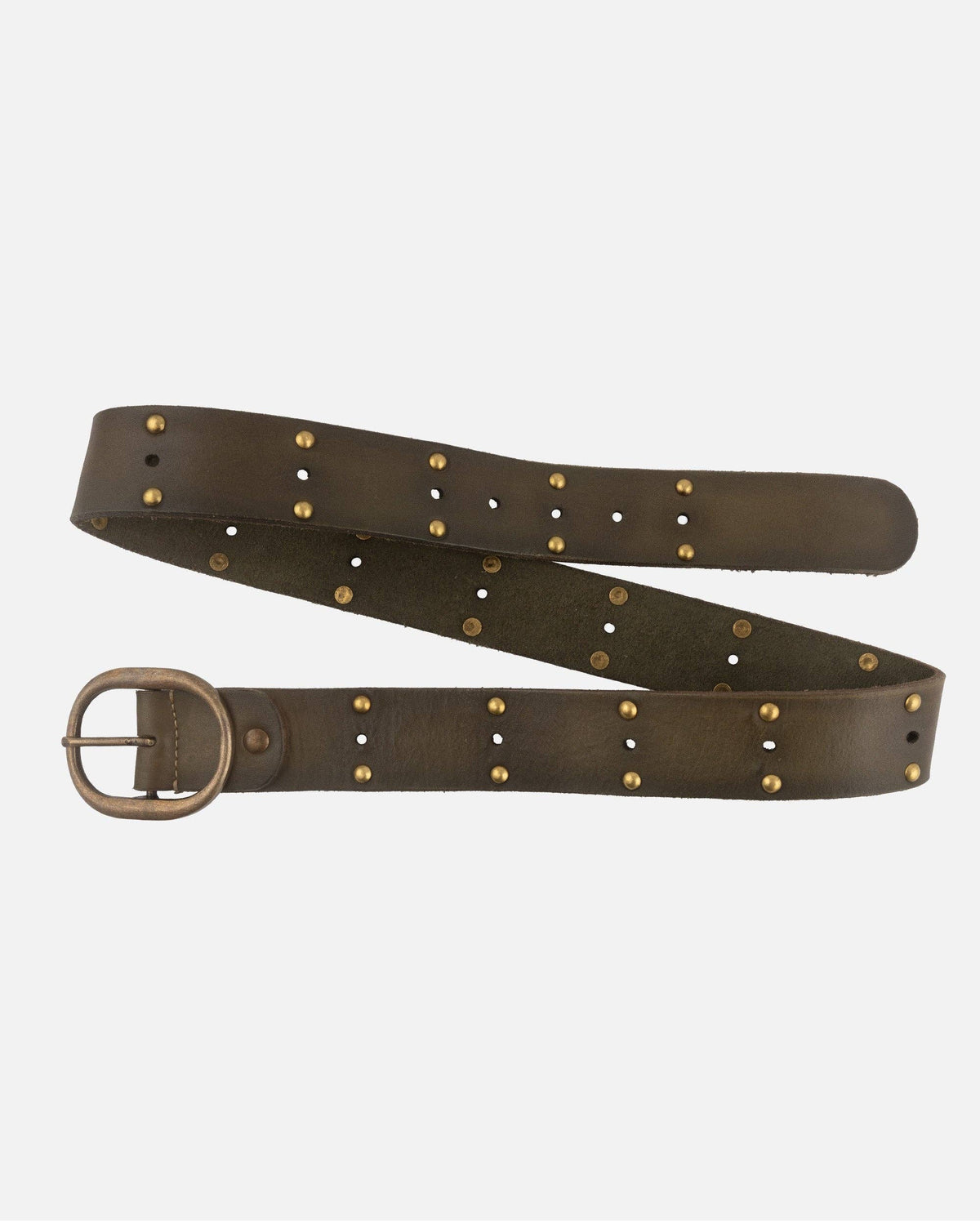 Amsterdam Heritage Leather Belts, Bags, Jackets & Apparel - Devi | Antique Brass-Accented Leather Belt