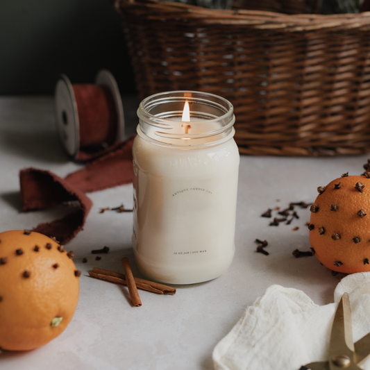 Antique Candle Co.® - Sweet Orange & Clove - Soy Wax Mason Jar Candle
