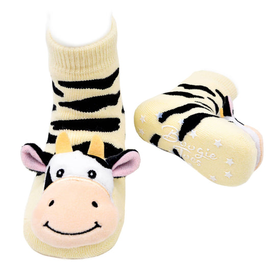 Liventi - Bella The Cow Boogie Toes - Baby Rattle Socks