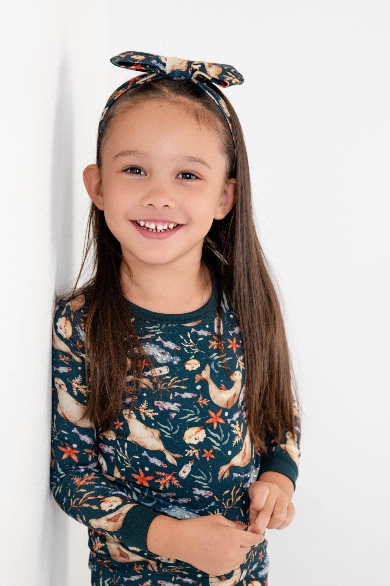 Jammie Session formerly Big Dreams Little Jammies - Waves & Whiskers Long Sleeve Kids Bamboo Pajamas sets, Baby toddler Unisex kids sleepwear, Gender natural Clothing, Kids outfit, Matching Family Pajamas,