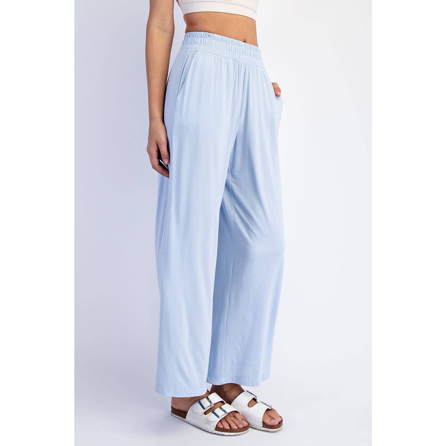 Rae Mode - VISCOSE MODAL CROPPED WIDE LEG PANTS