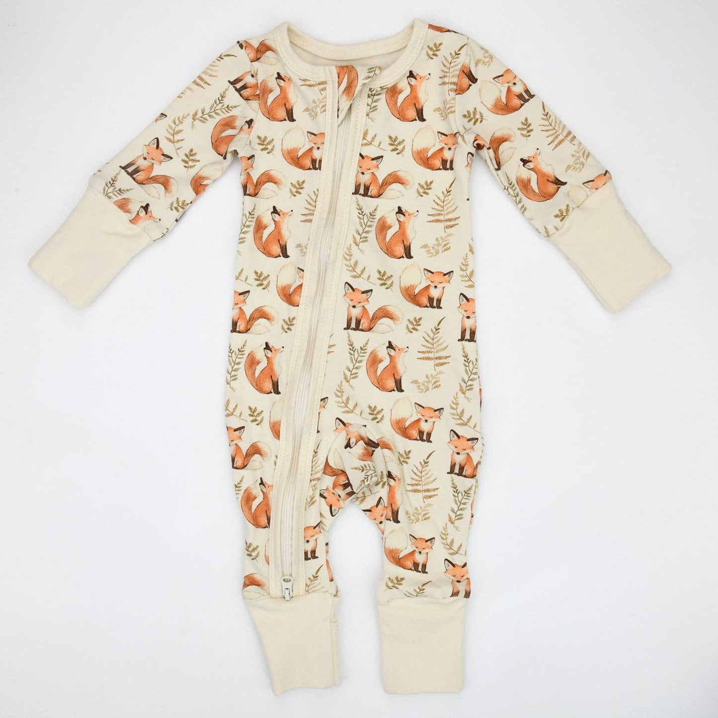 Earthy - Organic Cotton Baby Pajamas 2-Way Zip Front Zipper Sleeper, Rusty