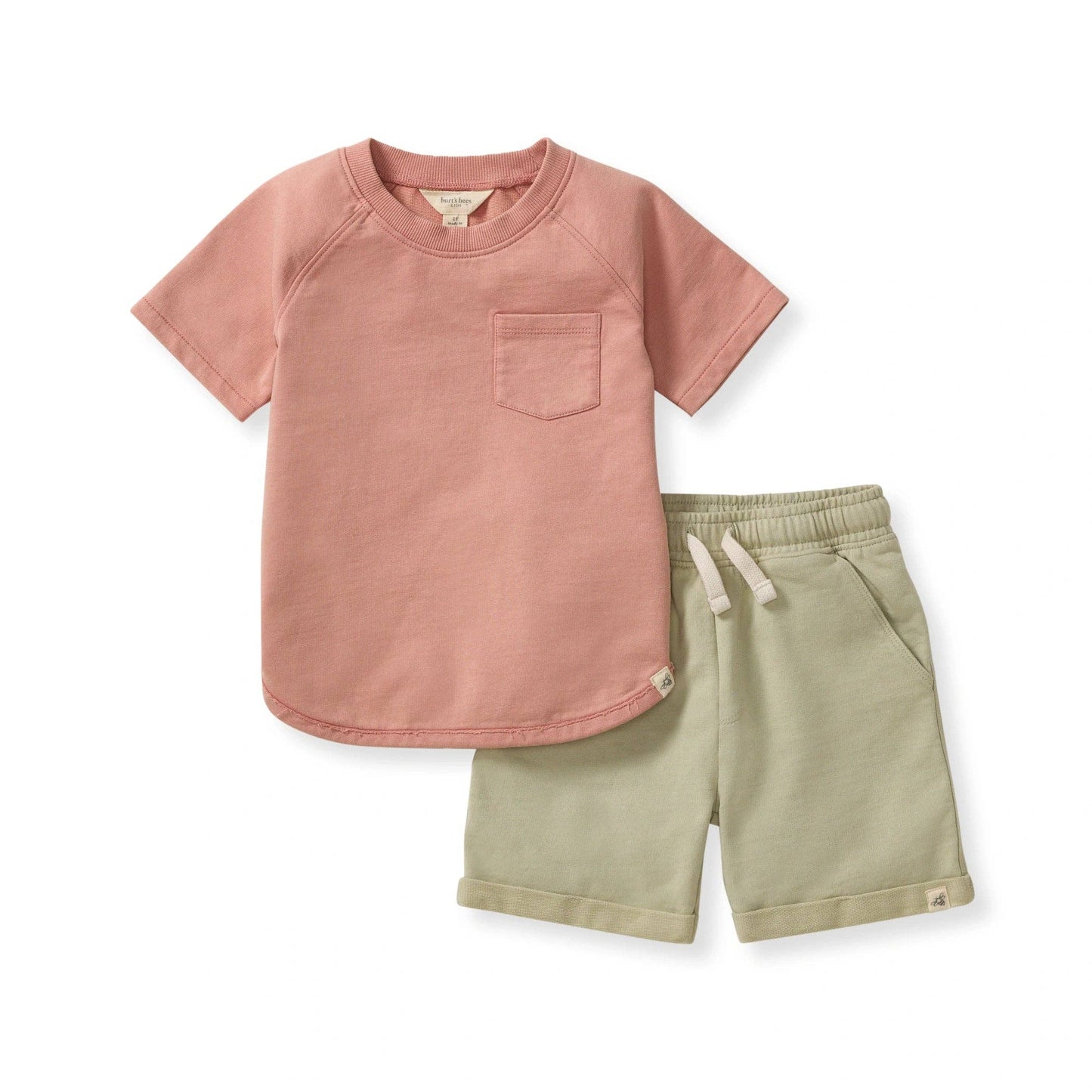 Burt's Bees Baby - Acid Wash Pocket Tee & Shorts Set
