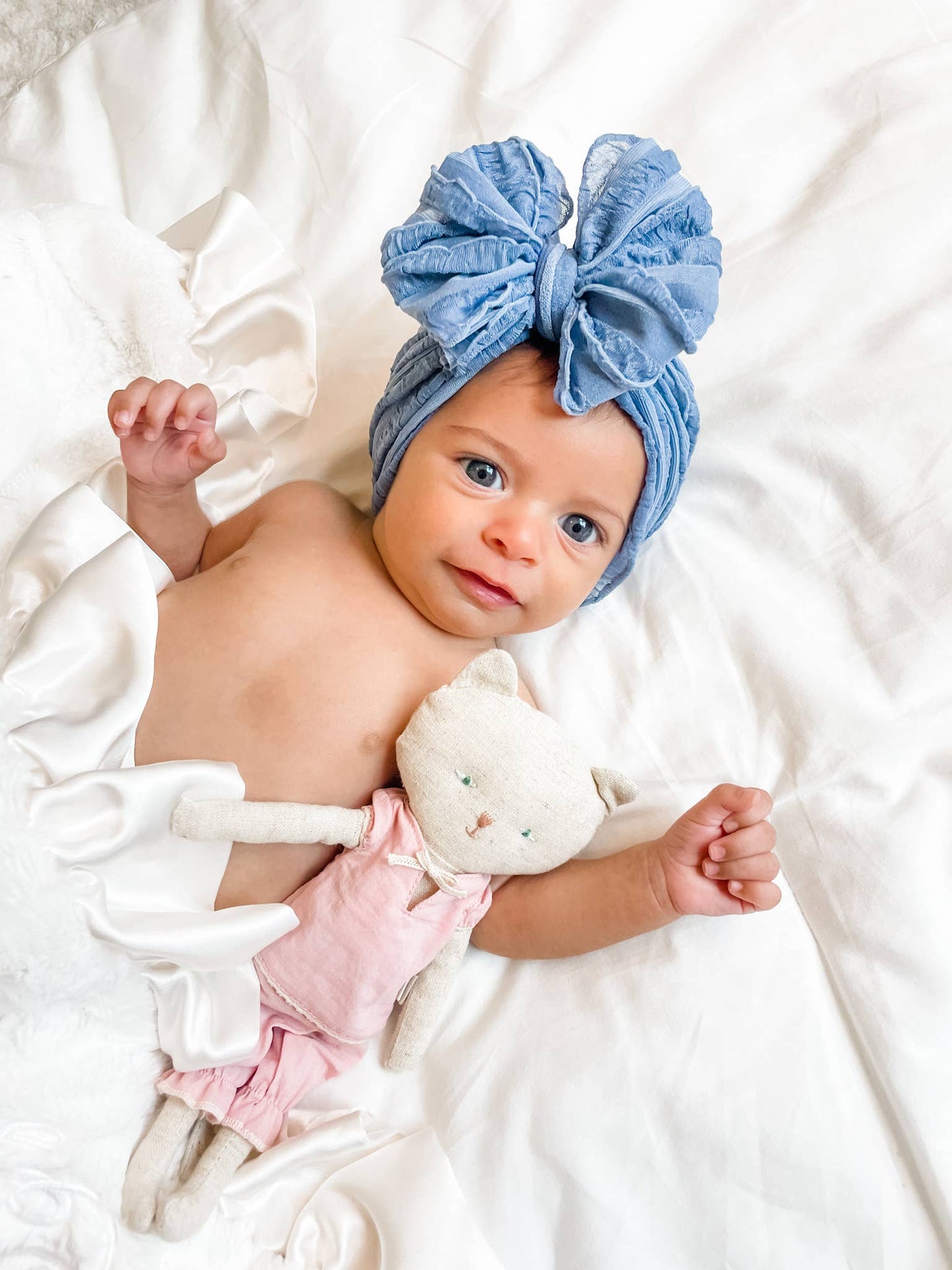 Rockin Royalty - Denim Ruffled Headband